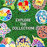 Vista 51 de Creative Roots Tortuga, Erizo y Sol de Mosaico - Pack de 3 Piedras de Paso de Cerámica de 7 Pulgadas & 6 Pinturas Vibrantes, Piedras de Paso DIY