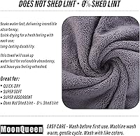 Vista 5 de MOONQUEEN paquete de 6 toallas de mano de alta calidad, de secado rápido, toallas de microfibra de terciopelo coral muy absorbentes, para hotel