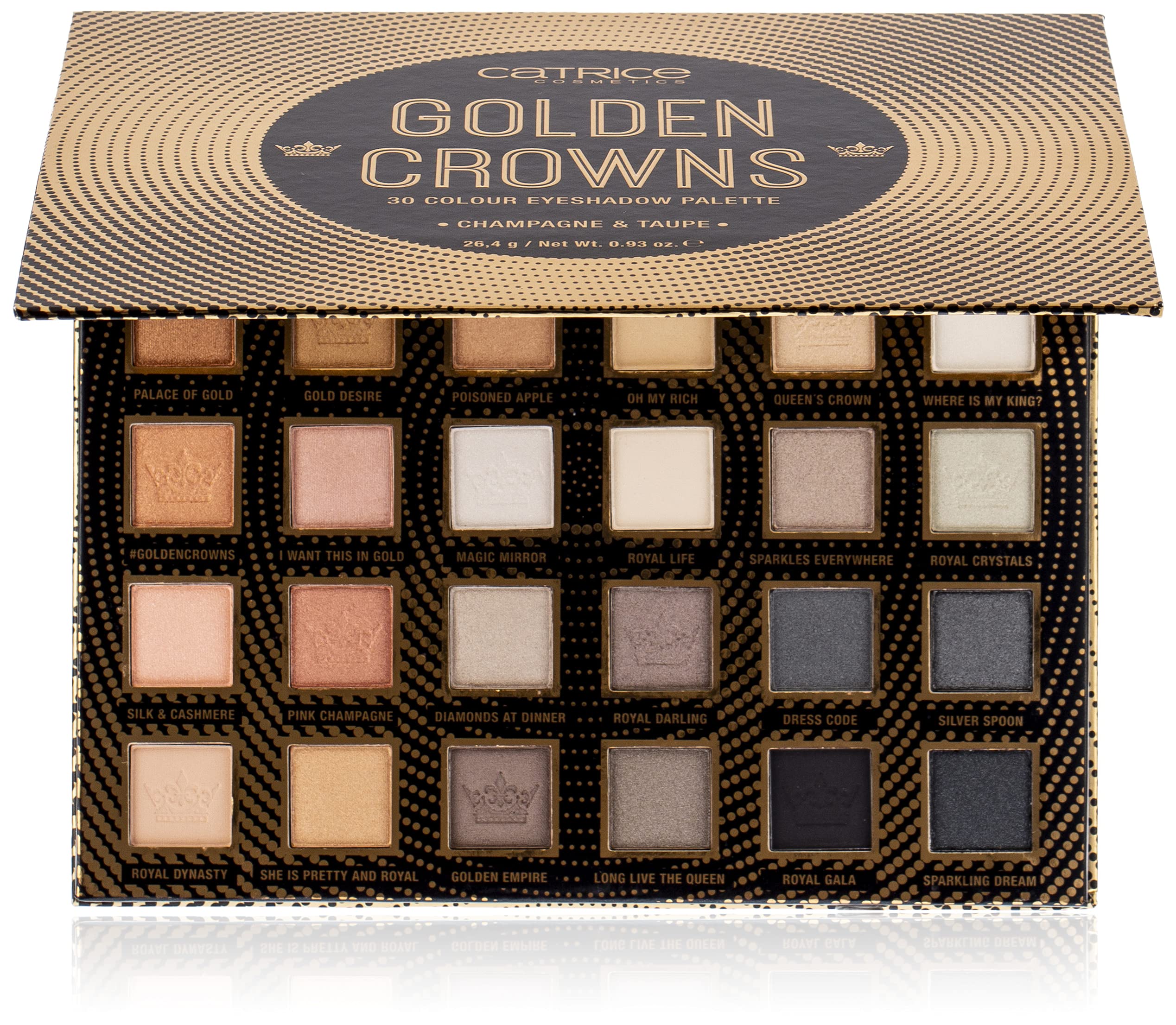 Catrice Eyeshadow Palette Royal Party Golden Crowns 30 Colour – Champagne; Taupe, mehrfarbig (26,4g)