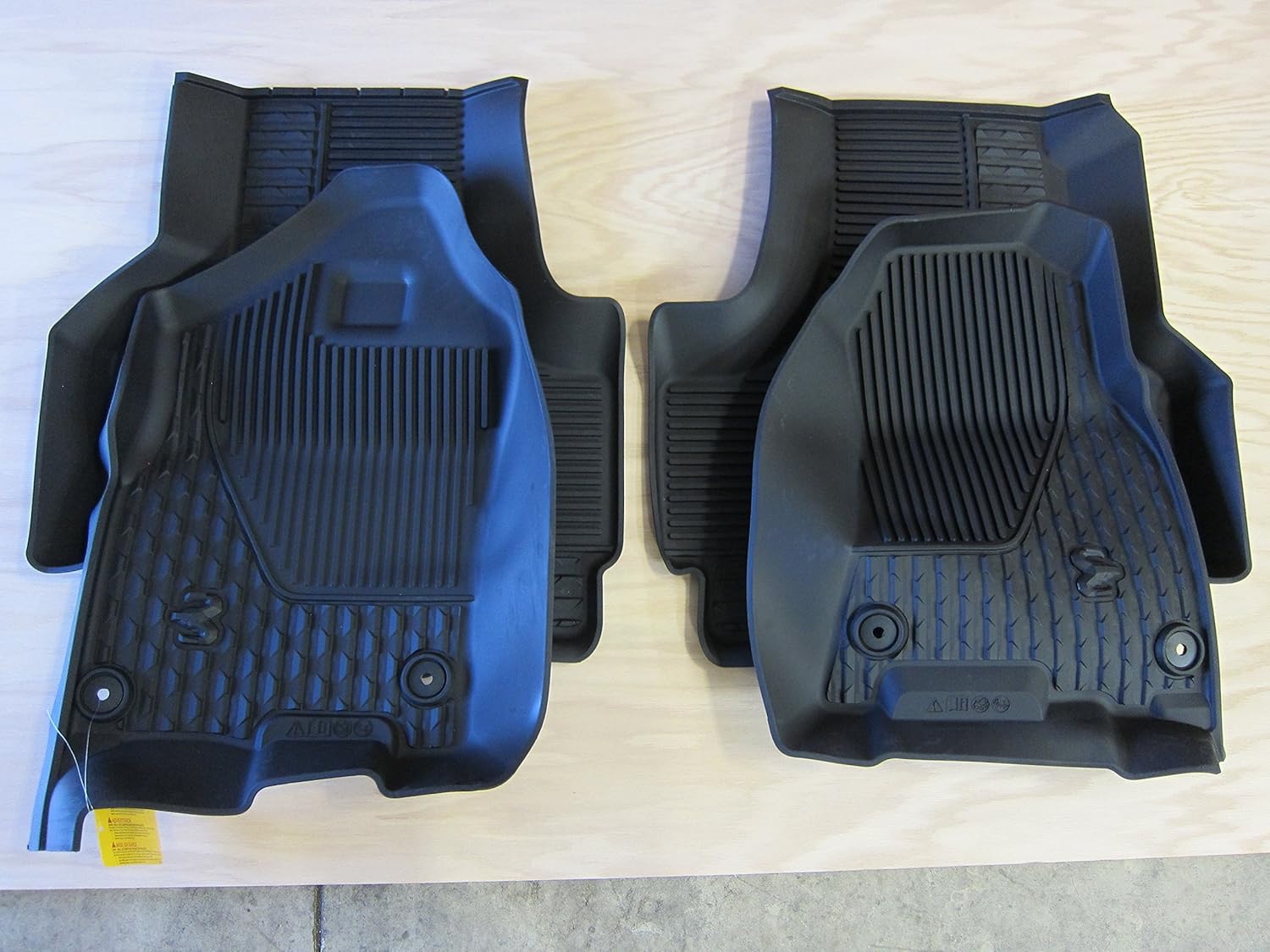 Mopar Ram 1500 DT Quad Cab Black All Weather Slush Mats Floor Liner OEM