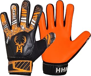 HHH Guantes de Portero de fútbol para niños, Guantes de Portero de fútbol Juvenil con Palmas de látex de 4 mm y excelente Agarre