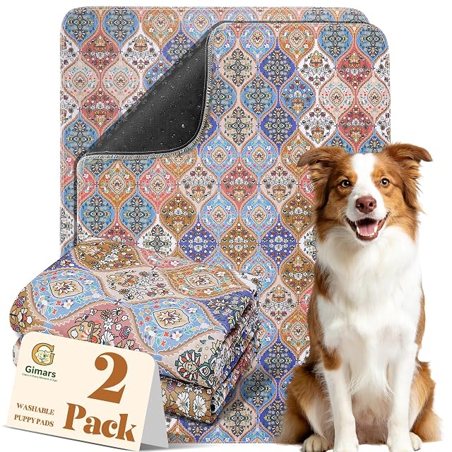 Gimars 2 Unidades 50 x 60 cm Empapadores Reutilizables para Perros