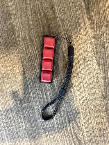 Miniatura 5 de Juguete para ansiedad con interruptor mecánico de cuatro botones  Juguete estimulante, alivio del estrés, TDAH (base negra, teclas rojas)