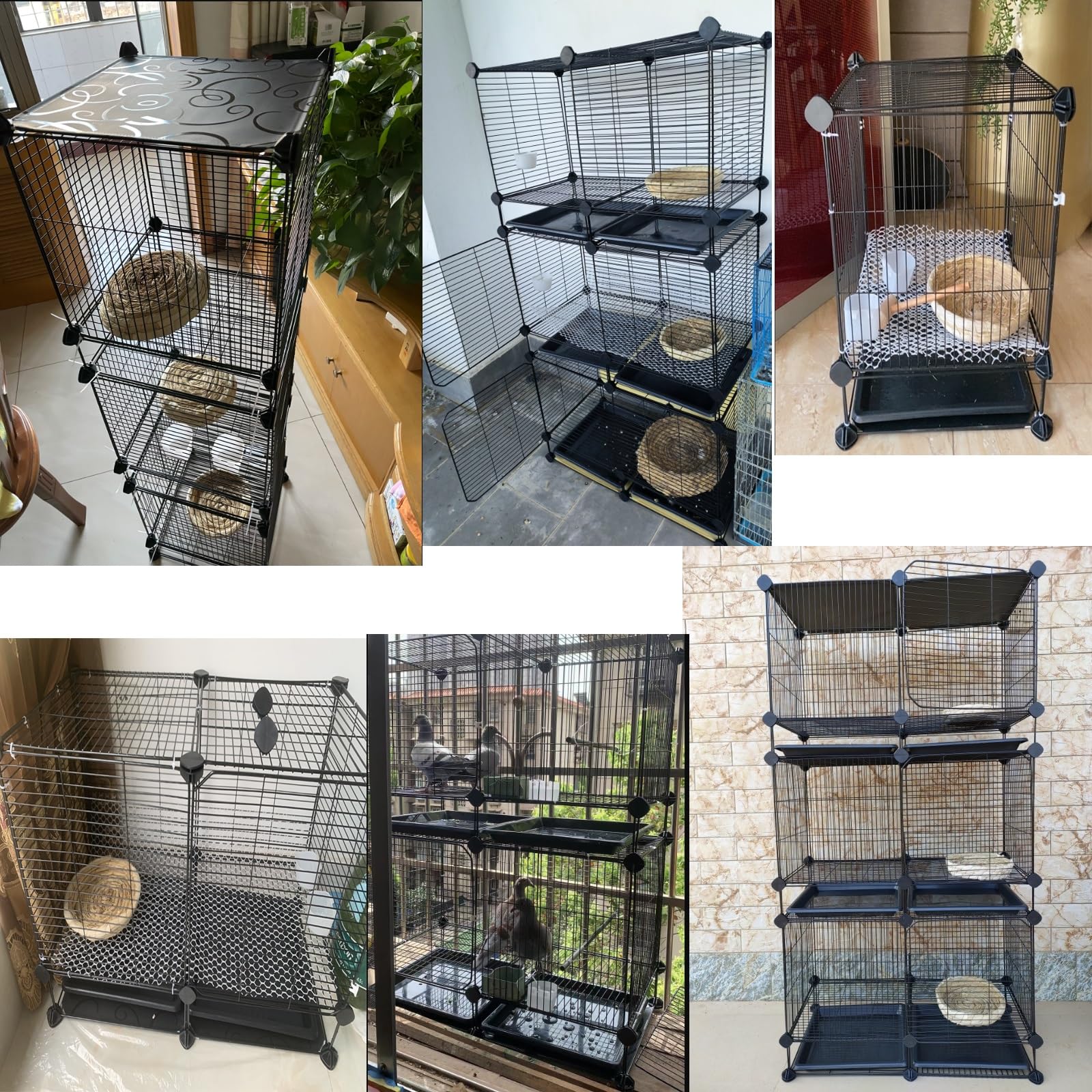Jaula de metal para pájaros con bandeja extraíble para periquitos, cacatúas, tortolitos, palomas y otras aves de corral