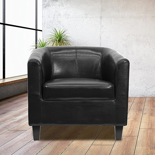 Miniatura 2 de Flash Furniture Sillón Katie LeatherSoft negro Negro -,Marrón,Gris,https://www.amazon.com/dp/undefined