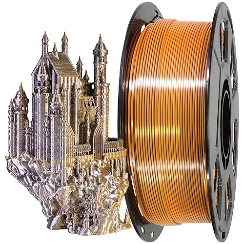 Miniatura 7 de MIKA3D Paquete de 6 carretes de filamento bicolor para impresora 3D de 1.75mm, filamento de seda PLA para impresión 3D