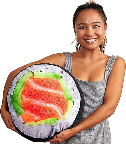 Miniatura 3 de Paquete de manta de sushi y 2 almohadas 1 manta gigante de comida de 6 pies, 2 almohadas divertidas para sofá y cama, regalos de sushi para amantes