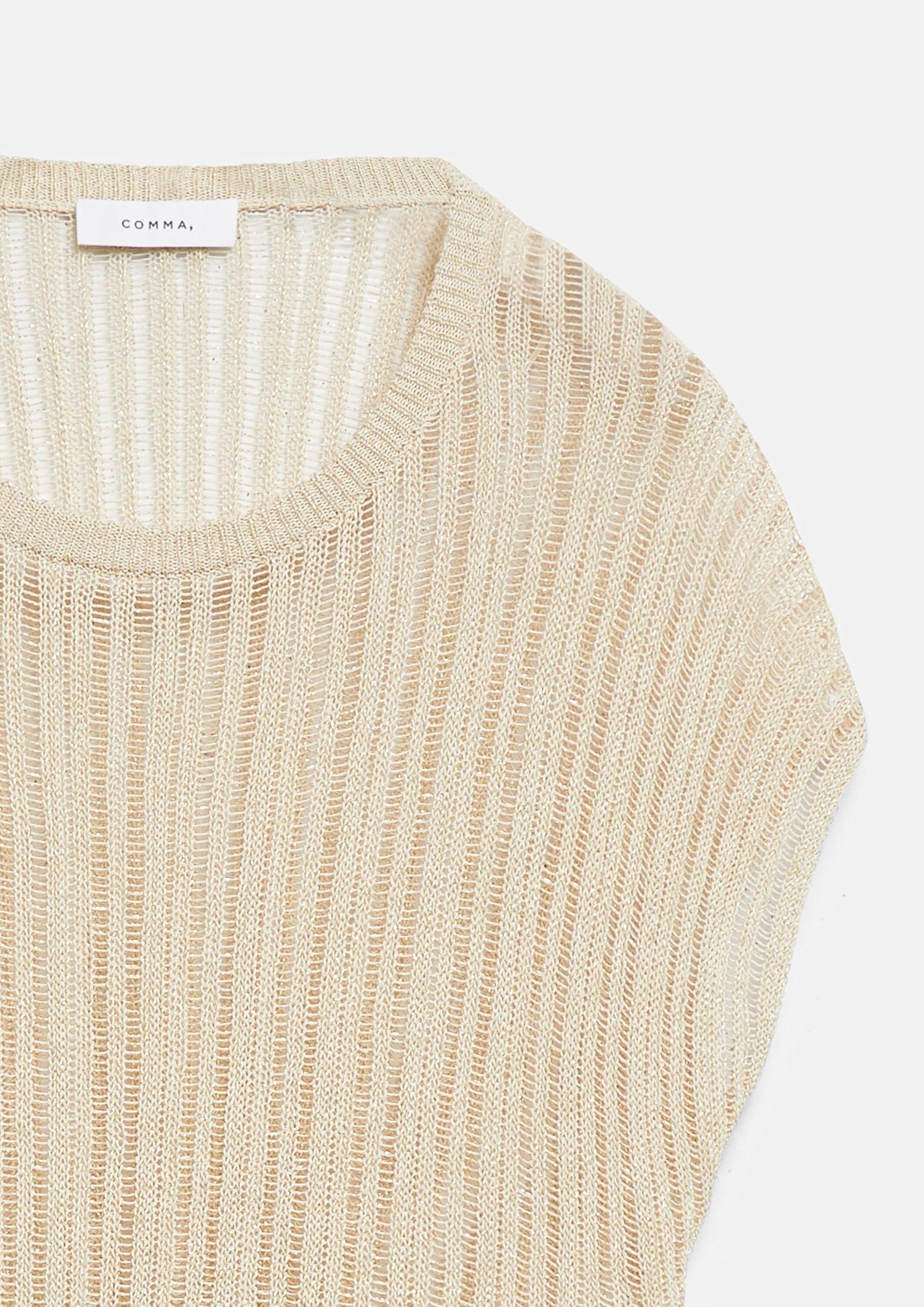 Comma Poncho aus Viskosemix mit Glitzergarn