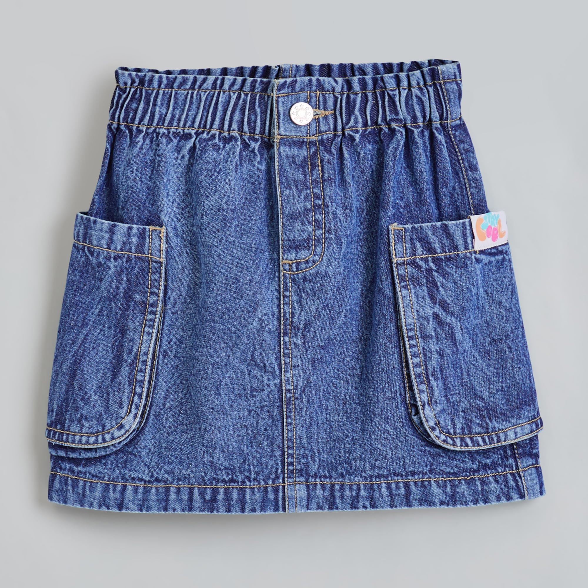 Hopscotch Baby Girls Solid Print Navy Skirts for Ages (18-24 Months) - Image 4 thumbnail