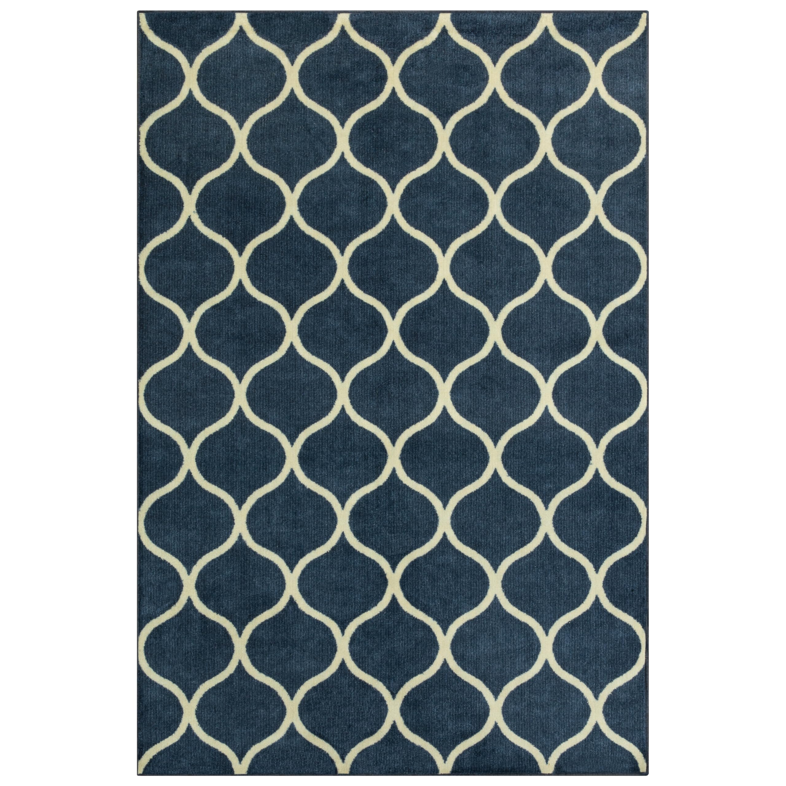 Maples Rugs Rebecca Moroccan Trellis Area Rugs - Made in USA - Low Pile, Non Slip, Pet-Friendly Mat for Bedroom, Office, Living & Dining Room, 5' x 7'