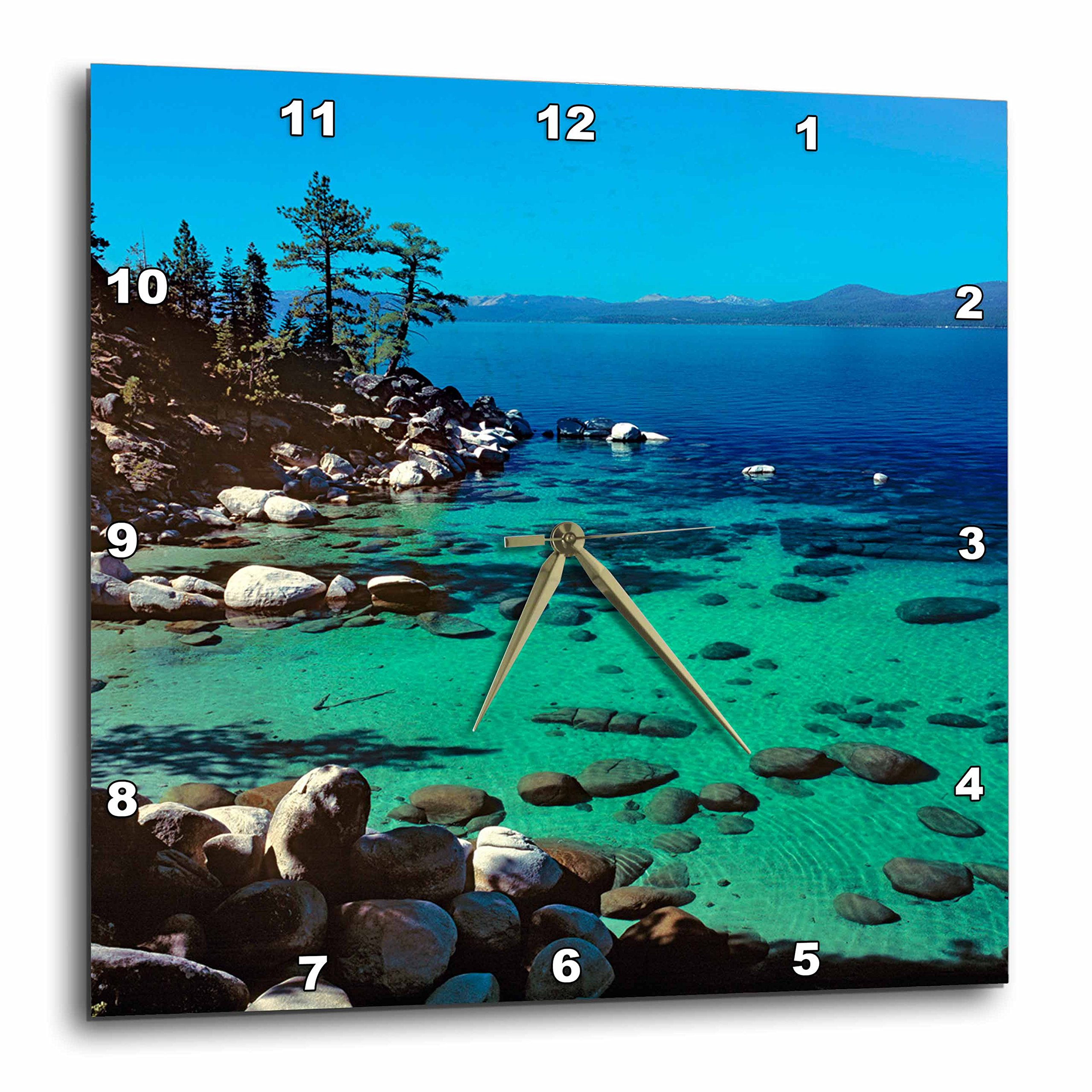 Photo 1 of 3dRose DPP_92271_3 Nevada, Lake Tahoe Highway 28 - US29 RER0011 - RIC Ergenbright - Wall Clock, 15 by 15-Inch