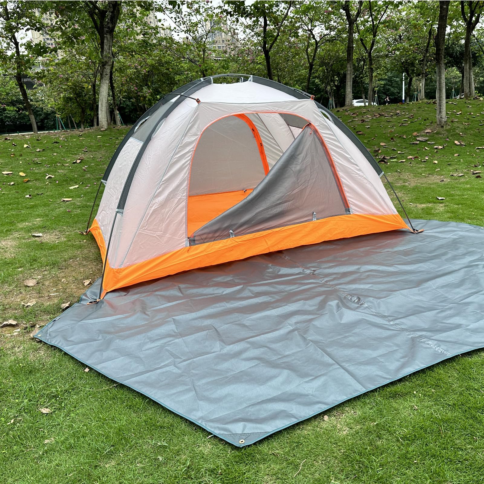 Azarxis Tarp Hexagonal Bâche de Camping Tapis de Sol Abri de Soleil Couverture Protection Parasol pour Hamac Auvent Plage Pique-Nique