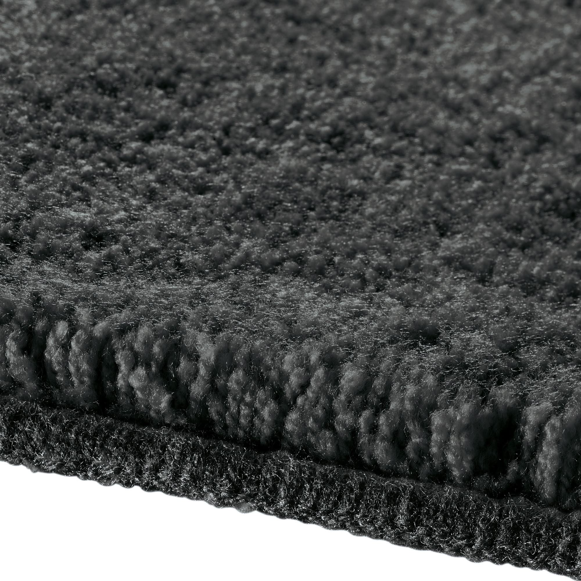 Erwin Müller Badematte, Badteppich, Badvorleger Streifen Matala - rutschhemmend, angenehmer Hochflor, für Fußbodenheizung geeignet - anthrazit Größe 60x100 cm
