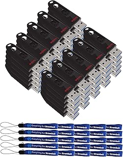 SanDisk 16GB Flash Ultra (50 Pack) 3.0 USB Flash Drive High Performance Thumb Drive (SDCZ48-016G-U46) Bundle with (25) Everything But Stromboli Lanyard