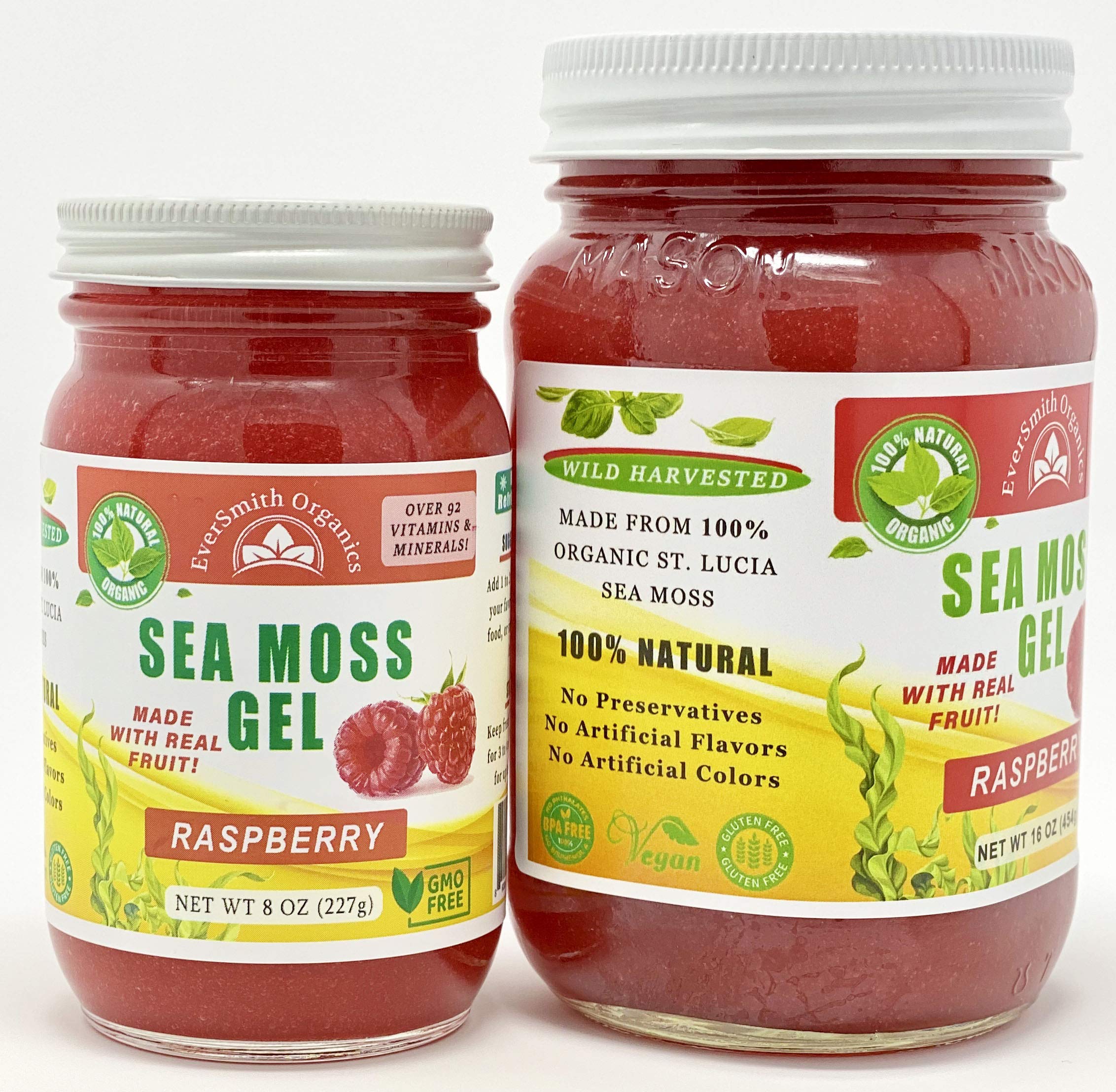 Buy Organic Sea Moss Gel (8 Flavors) 16 Ounce Real Fruit
