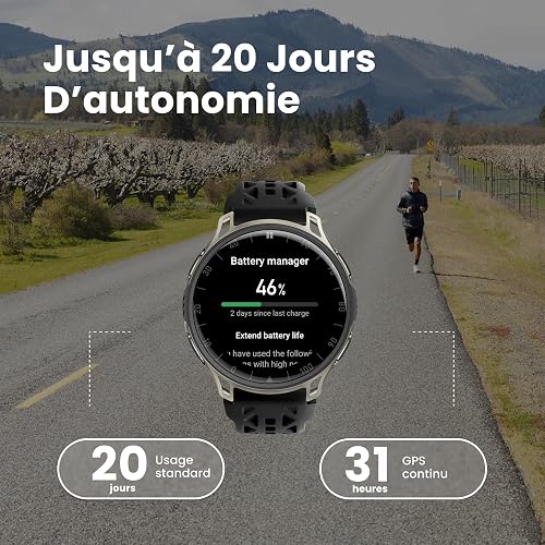 Amazfit Cheetah 2 Pro 48mm Montre Connectée GPS Running, Écran AMOLED 1,32", Verre Saphir, Boîtier Titane, 32 Go Stockage, Jusqu’à 20 Jours Batterie, NFC, Lampe Torche, Cartes Hors Ligne, 170+ Sports - 2