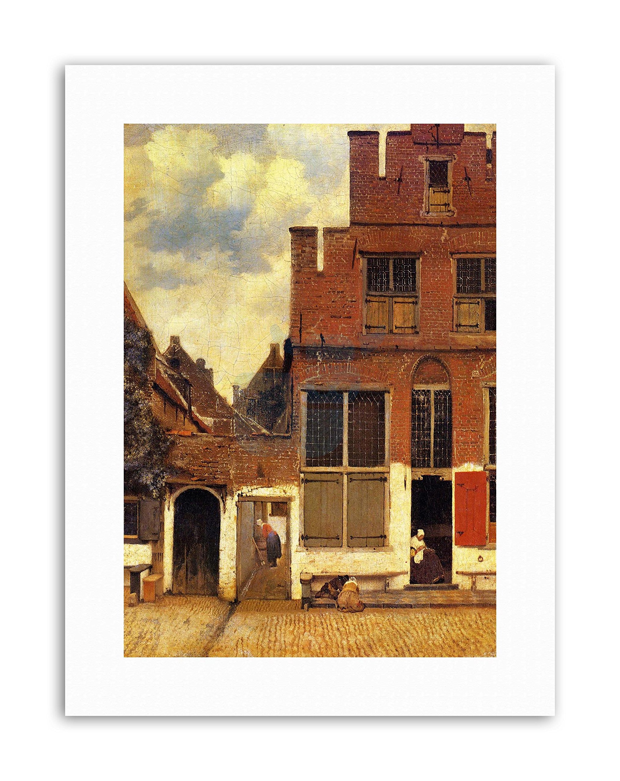 Wee Blue Coo Vermeer Little Street Old Master Canvas Art Print