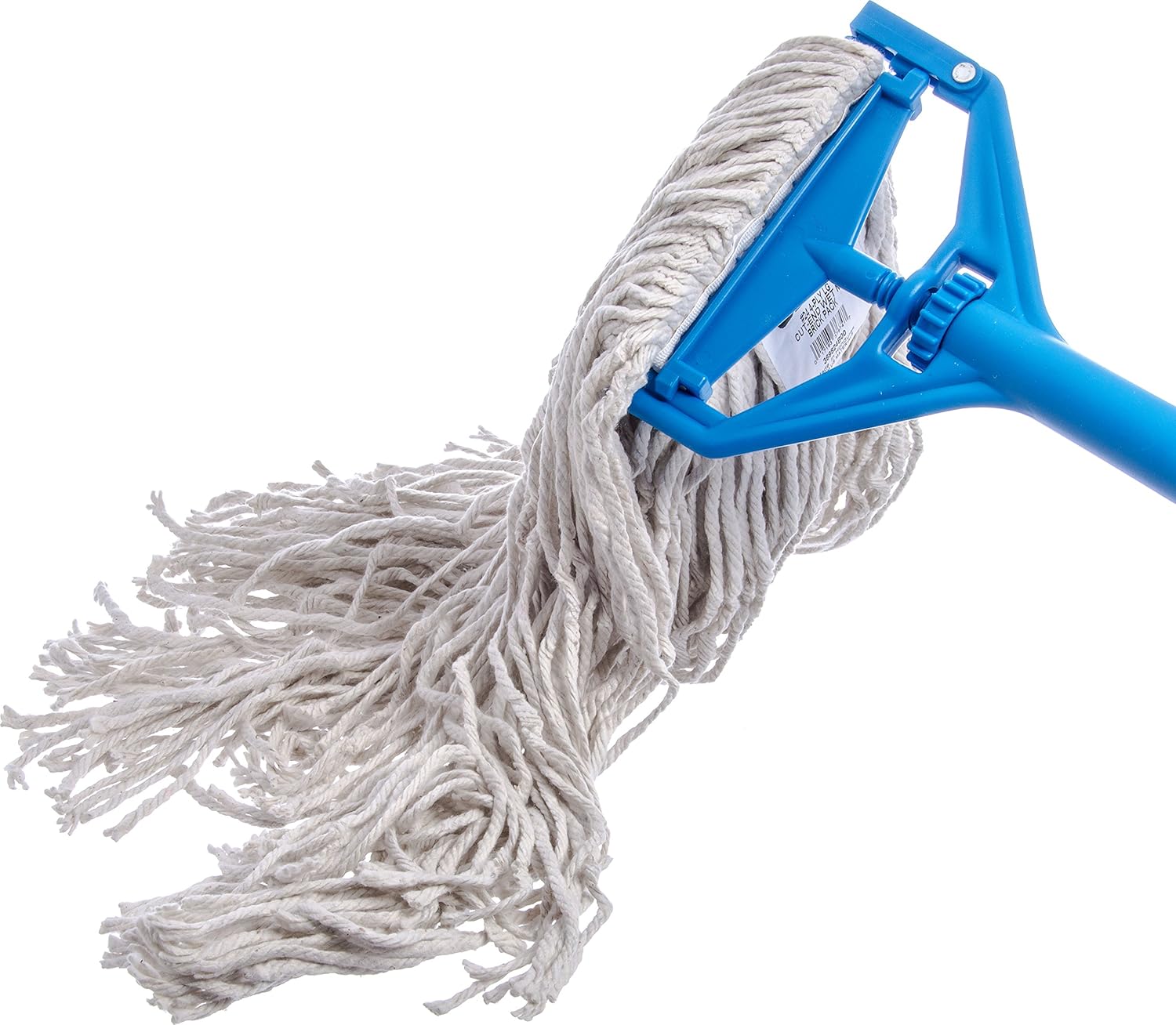 SPARTA Flo-Pac Mop Head Cut-End, Narrow Band with White Band for Organized Cleaning, Large, White, (Pack of 12)