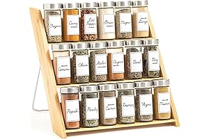 Complete Spice Assortment with Bamboo Organizer