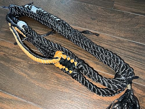 Miniatura 2 de Cuerda Mini BullSteer Rope Black Poly  9x7 mano izquierda 34" x 34" suave  EPT Bull Ropes Riding Rope 12'