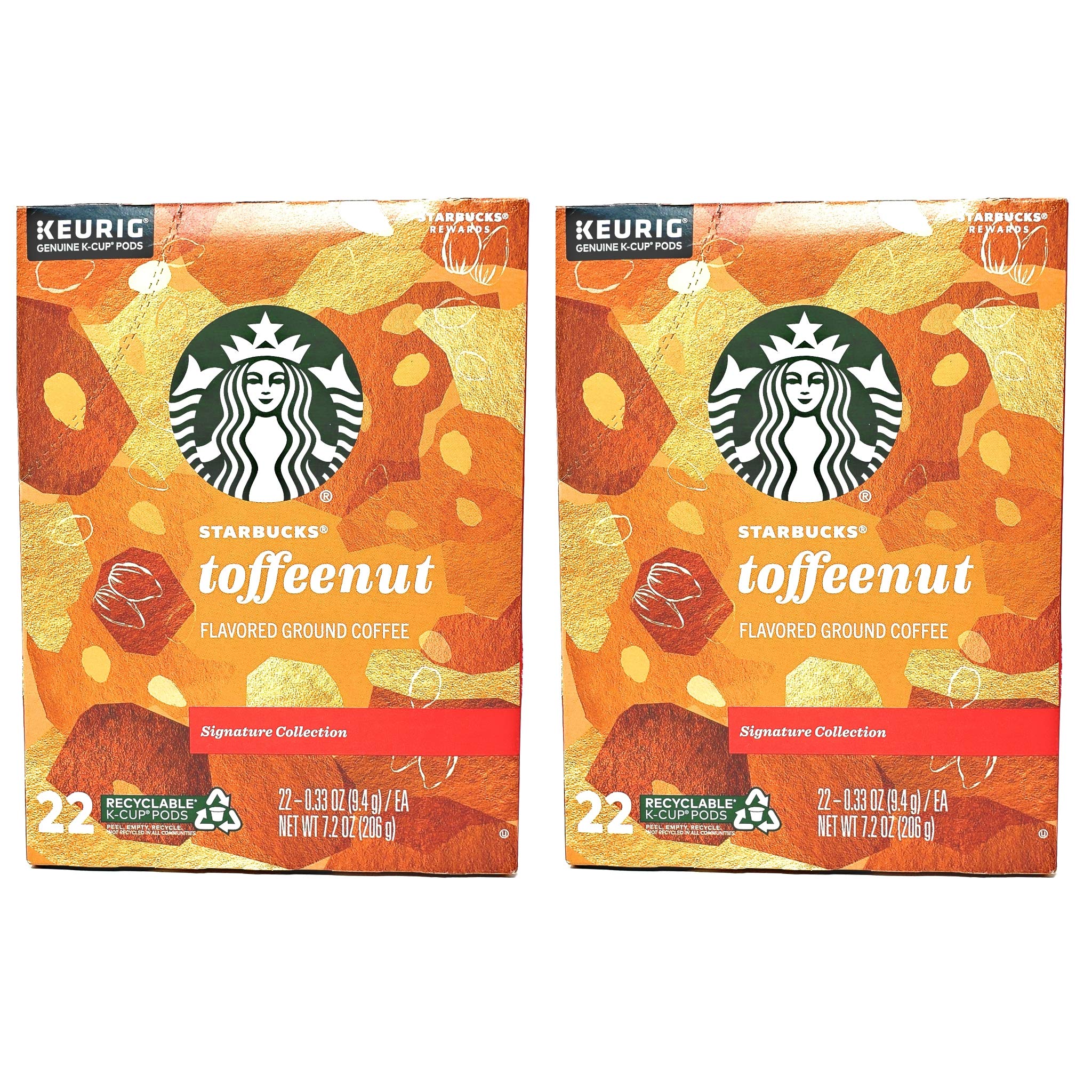 Starbucks Coffee Toffeenut K Cups - Pack of 2 Boxes - 44 K Cups Total - 22 K Cups Per Box - Bulk Tof