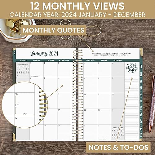 Miniatura 3 de HARDCOVER bloom daily planners Agenda 2024 con calendario del año (enero de 2024 a diciembre de 2024)  Organizador de pasiónobjetivos  Agenda