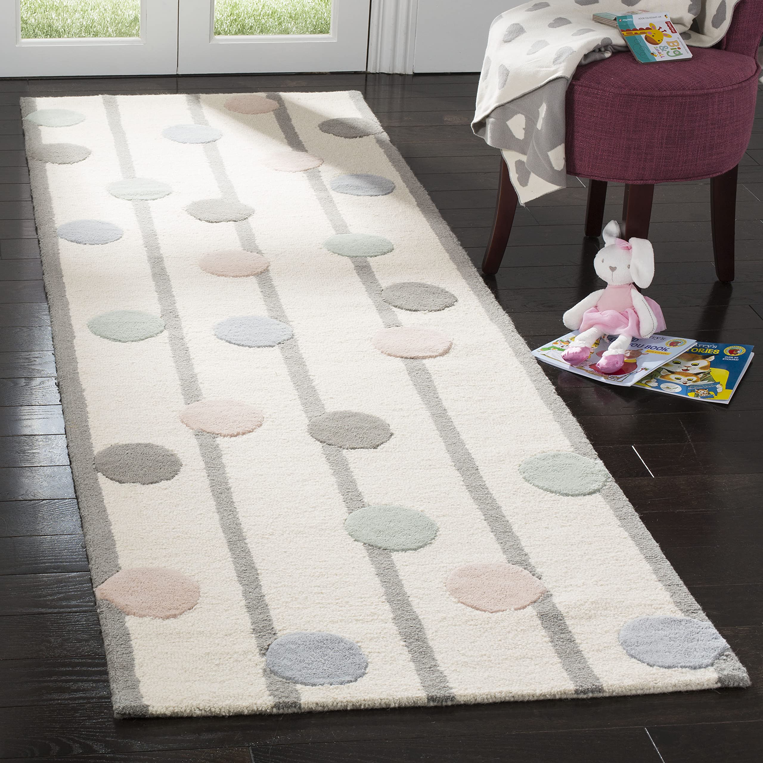 Tapis à pois Safavieh facile à nettoyer pour salon et entrée