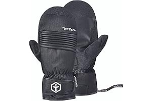 Mitts Gathered! Men's and Women's Skiing Gloves with Wrist Guard and Waterproof 5-Finger Inner