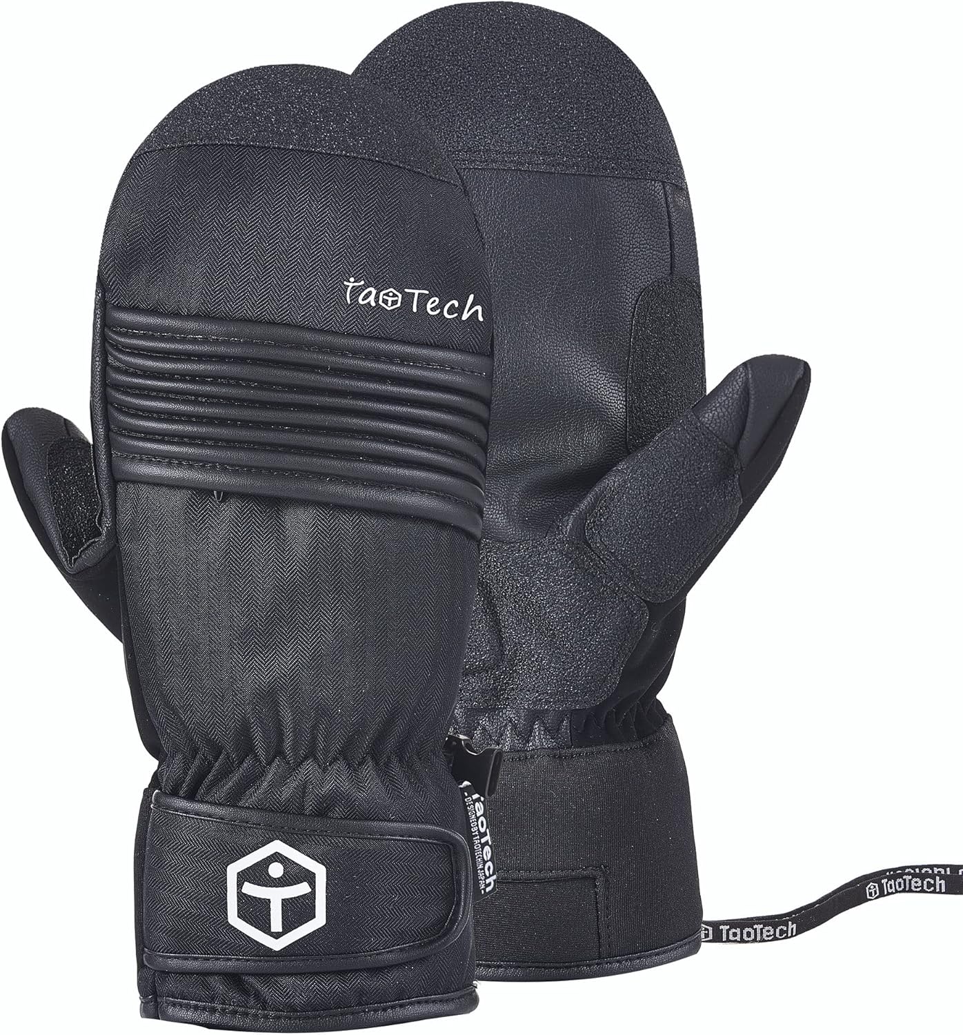 TaoTech Gathered Snowboard Gloves Wrist Guard Ski Mittens Protector Waterproof 5 Finger Inner