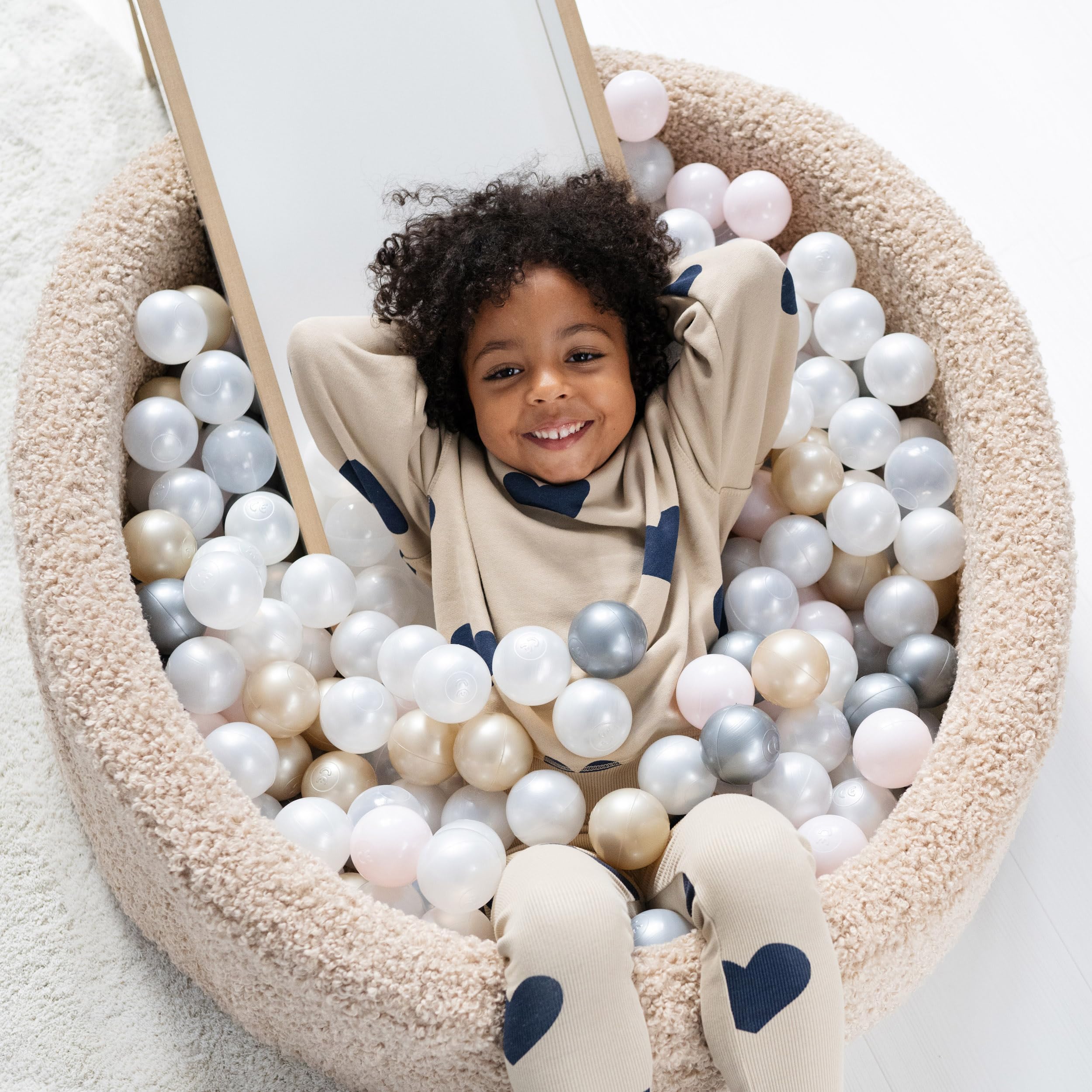 MISIOO Palline da bagno per palloni – Palline da bagno – Palline Ø 6 cm – Palline di plastica realizzate in 100% LDPE – un colore