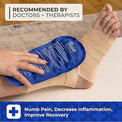 Miniatura 3 de Thrive Paquetes de hielo reutilizables para lesiones  Paquete de 2 paquetes de hielo de gel grandes para aliviar el dolor de rodilla, hombro,