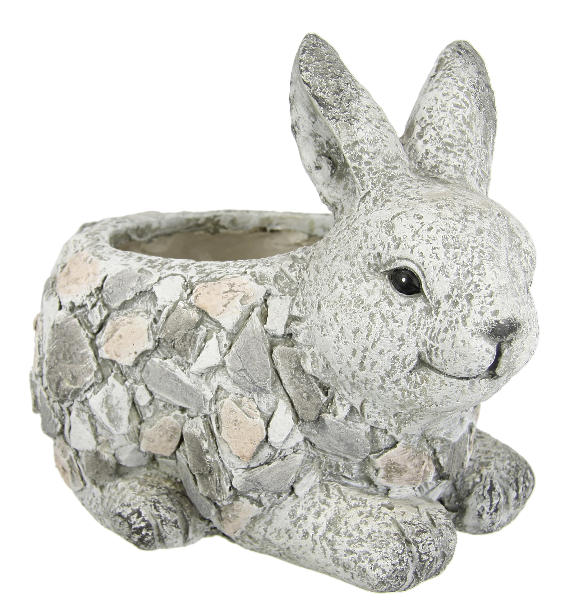 Pot de Fleurs en Forme de Lapin en magnésie - 21 x 33 x 27 cm - Pot de Fleurs décoratif pour Plantes succulentes - Décoration de Jardin - Décoration de terrasse - Lapin