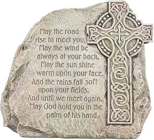 Joseph's Studio by Roman Inc., CELTIC CROSS GARDEN, Garden Collection, Religious Statue, Holy Family, Memorial, Angel, Patron Saint, Garden Décor (8x9x3)