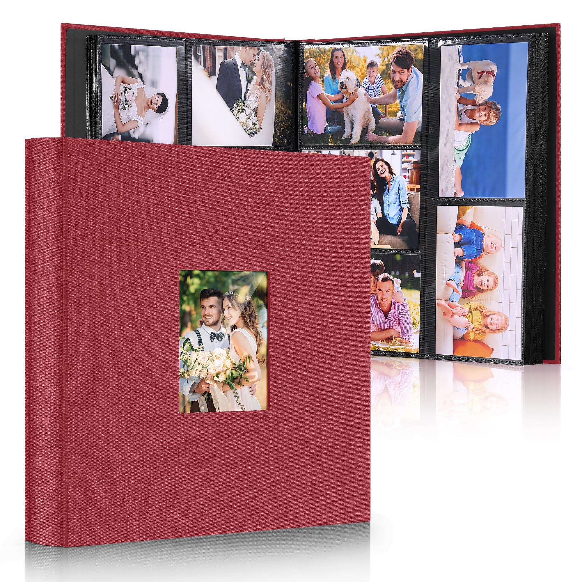 DazSpirit Photo Albums 6x4 Inch 600 Pockets Slip In, Customizable Linen Cover 10x15cm Photo Album, Large Capacity