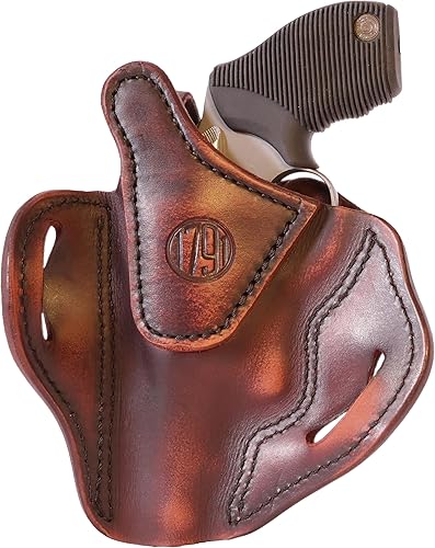 Miniatura 9 de 1791 GUNLEATHER Funda para juez de Taurus, funda de cuero para romper el pulgar se adapta a Taurus Judge Public Defender y SW Governor. Funda de