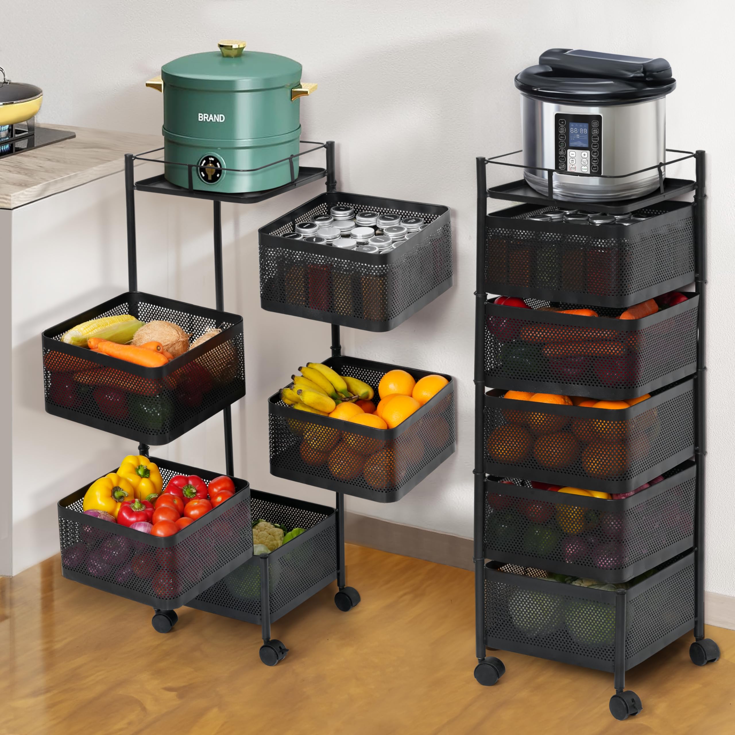 Buy ABOUT SPACE Kitchen Storage Rack 5 Tier Metal Multipurpose