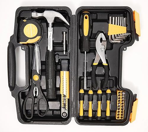 Miniatura 2 de Power Source - Juego de herramientas de 39 piezas con caja de herramientas de almacenamiento para mejoras y reparaciones del hogar, ideal para uso