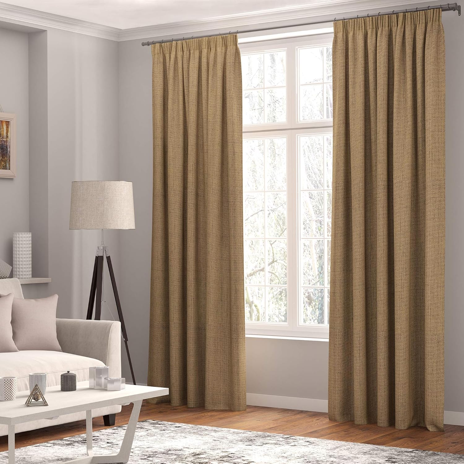 Stanley Hamilton Curtains Faux Linen, Thermal Insulated, 3 Pass 100