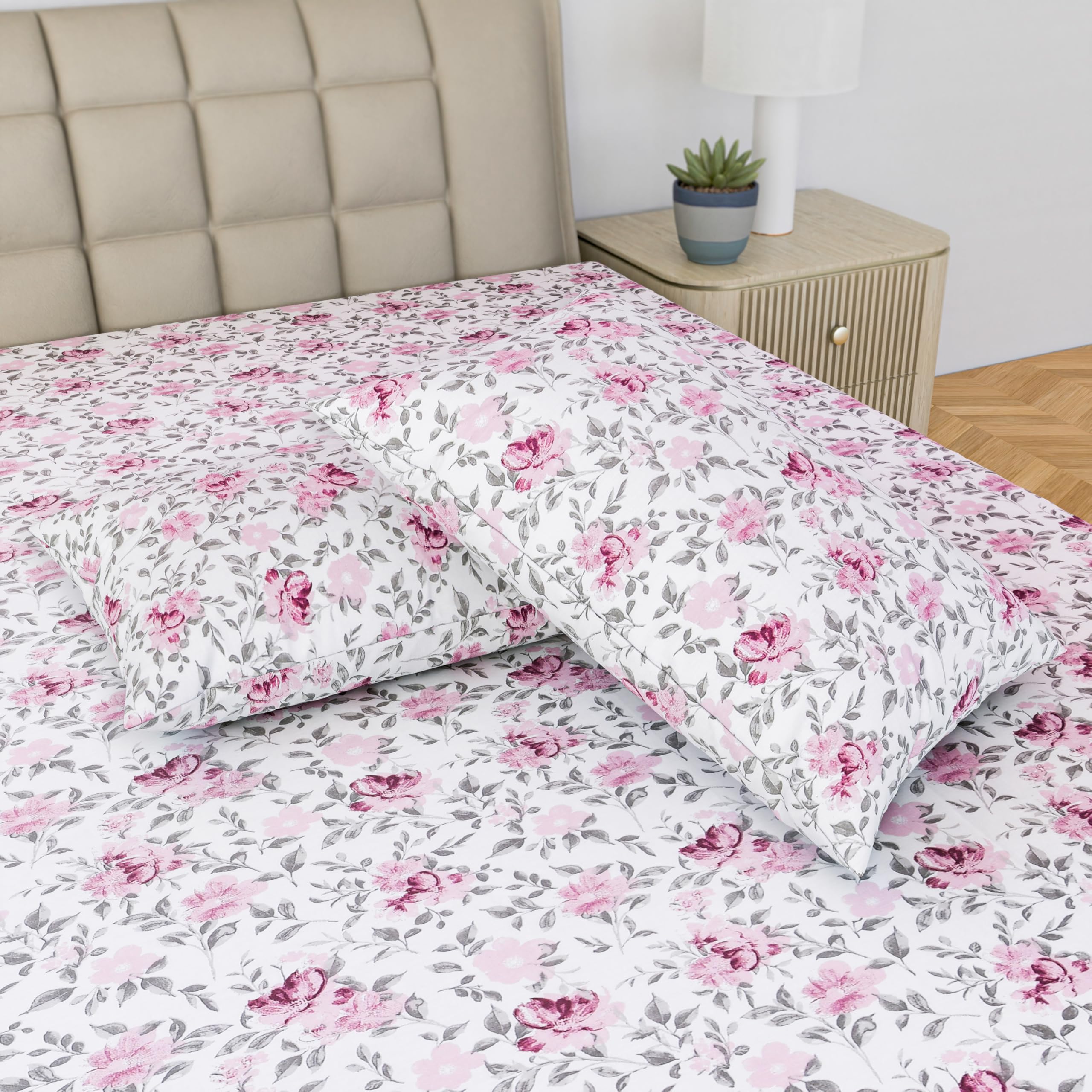 LINENWALAS 100% Cotton Percale Standard Size Pillow Case Set of 2, Crisp and Cooling 200 TC - Image 3
