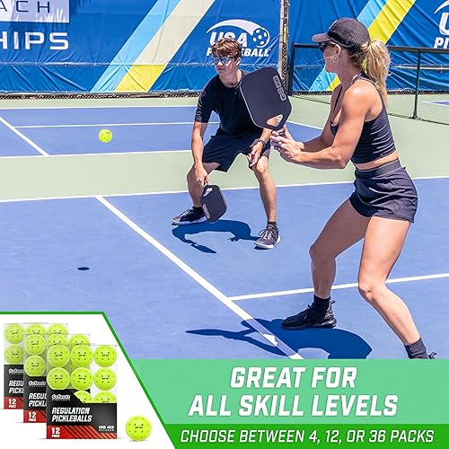 Miniatura 6 de GoSports GS 40 Pelotas de Pickleball - Paquete de 4, 12 o 36 pelotas de Pickleball reguladas aprobadas por USAPA