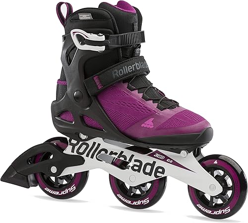 Rollerblade Macroblade 100 3WD - Patín en línea para mujer color violeta y negro patines en línea de rendimiento