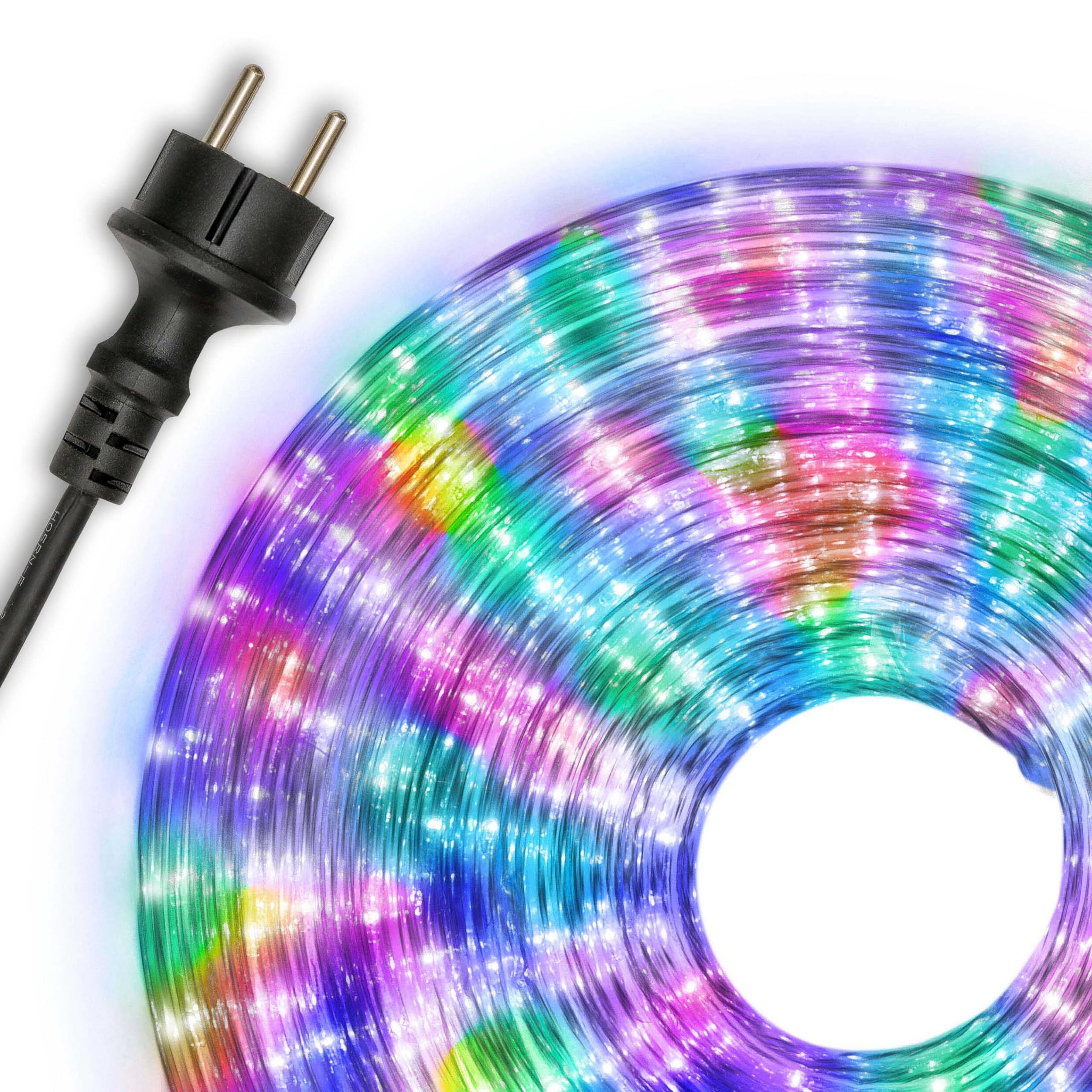 NIPACH - Tubo de luz (20 m, 480 ledes, multicolor, para interior y exterior)