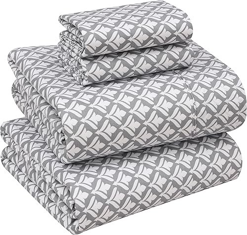 RUVANTI Juego de sábanas de 100 % algodón tamaño matrimonial, 4 piezas, suave y transpirable, bolsillo profundo de 16 pulgadas, sensación fresca