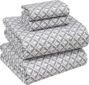RUVANTI 100% Cotton California King Sheet Sets, 4 Pieces, Soft & Breathable Percale Weave Bedding, Deep Pocket 14", Hotel Standard, Crisp Feel & Durable Perfect Floral Sheets, Idiomatic Expression