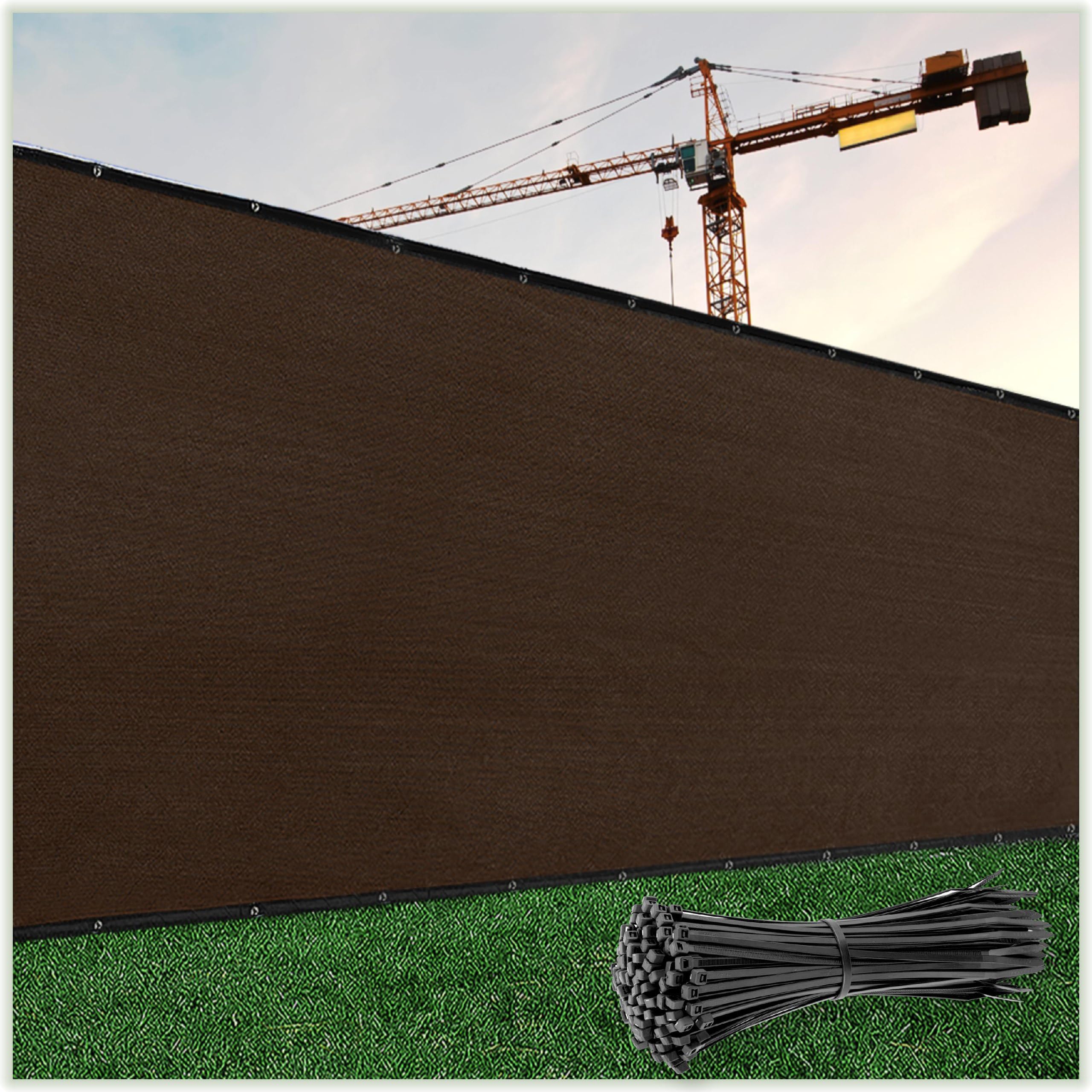 ColourTree 8 ft x 50 ft Brown Privacy Screen