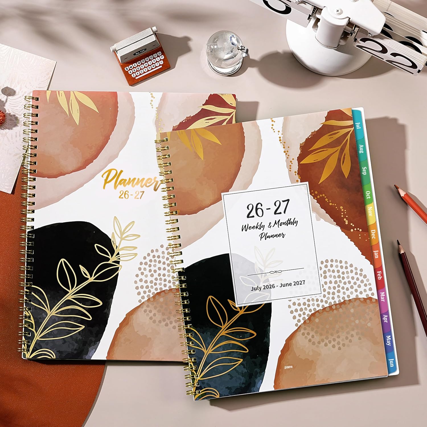 2026-2027 Weekly and Monthly Planner/Calendar - Academic Planner 2026-2027, JUL 2026 to JUN 2027, 12 Colorful Tabs, 9" x 11" Twin-Wire Binding, Inner Pocket - Image 2