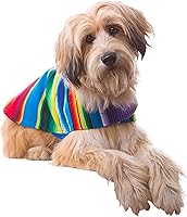 Vista 14 de Poncho de perro hecho a mano de Authentic Mexican Blanket; ropa para perros, suéter, abrigo, xxL, Azul