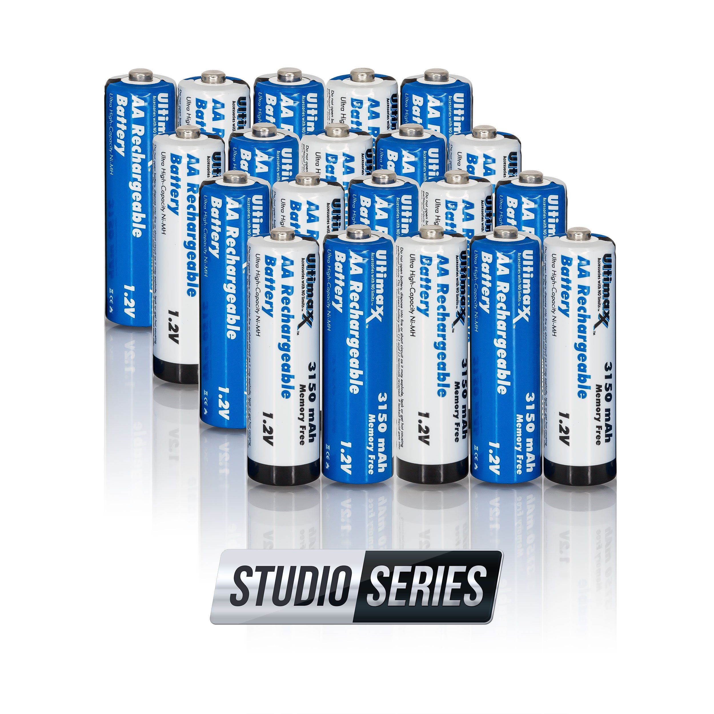 Amazon.com: Ultimaxx 3150 mAh Rechargeable AA Batteries, Double A