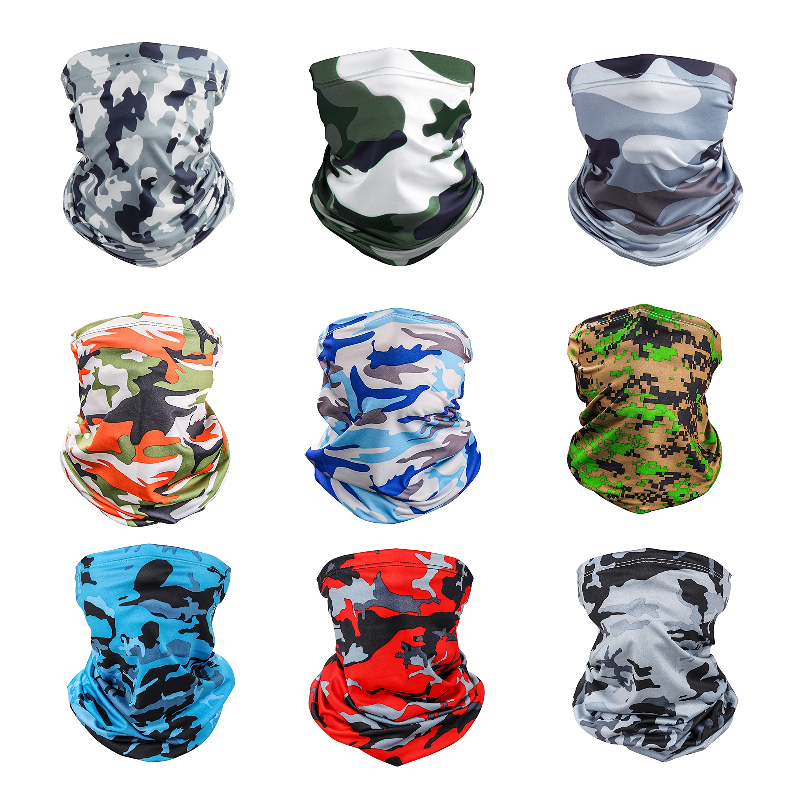 Sun UV Protection Face Mask Cooling Neck Gaiter Reusable Balaclava Bandana Scarf