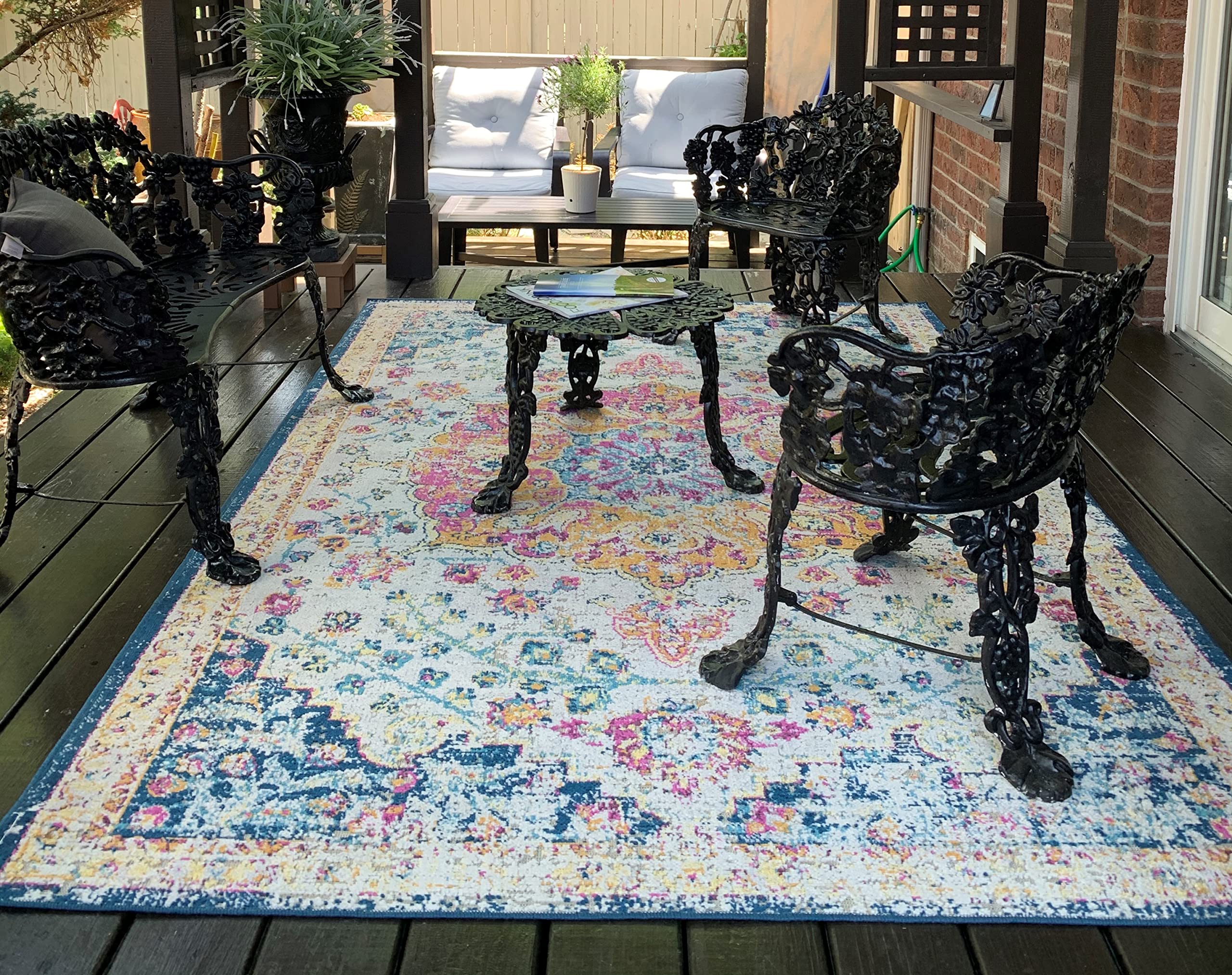 Amazon｜Ladole Rugs タイムレスコレクション オーランドマルチカラー